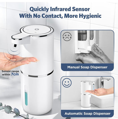 Dispenser di sapone intelligente con sensore: igienico e senza contatto.