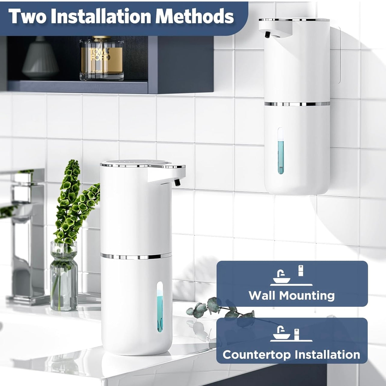 Dispenser di sapone intelligente con sensore: igienico e senza contatto.