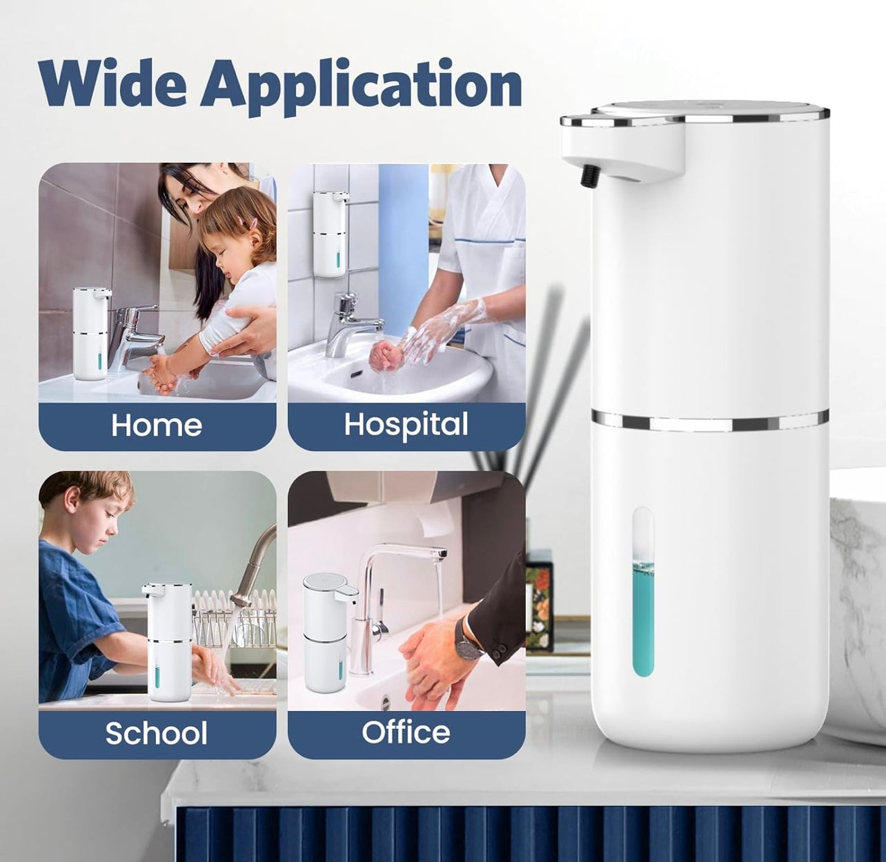 Dispenser di sapone intelligente con sensore: igienico e senza contatto.